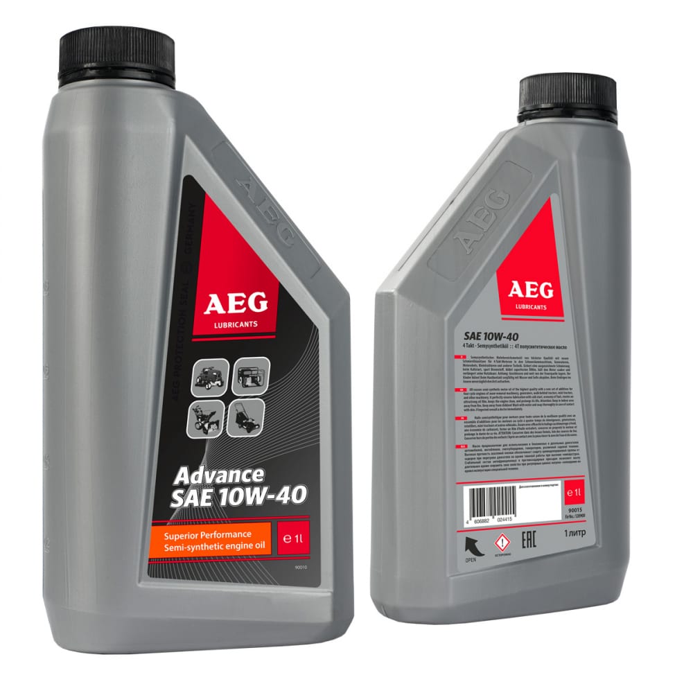 фото Масло моторное четырехтактное полусинтетическое advance (1 л; sae 10w40; api sl/cf) aeg lubricants 30645