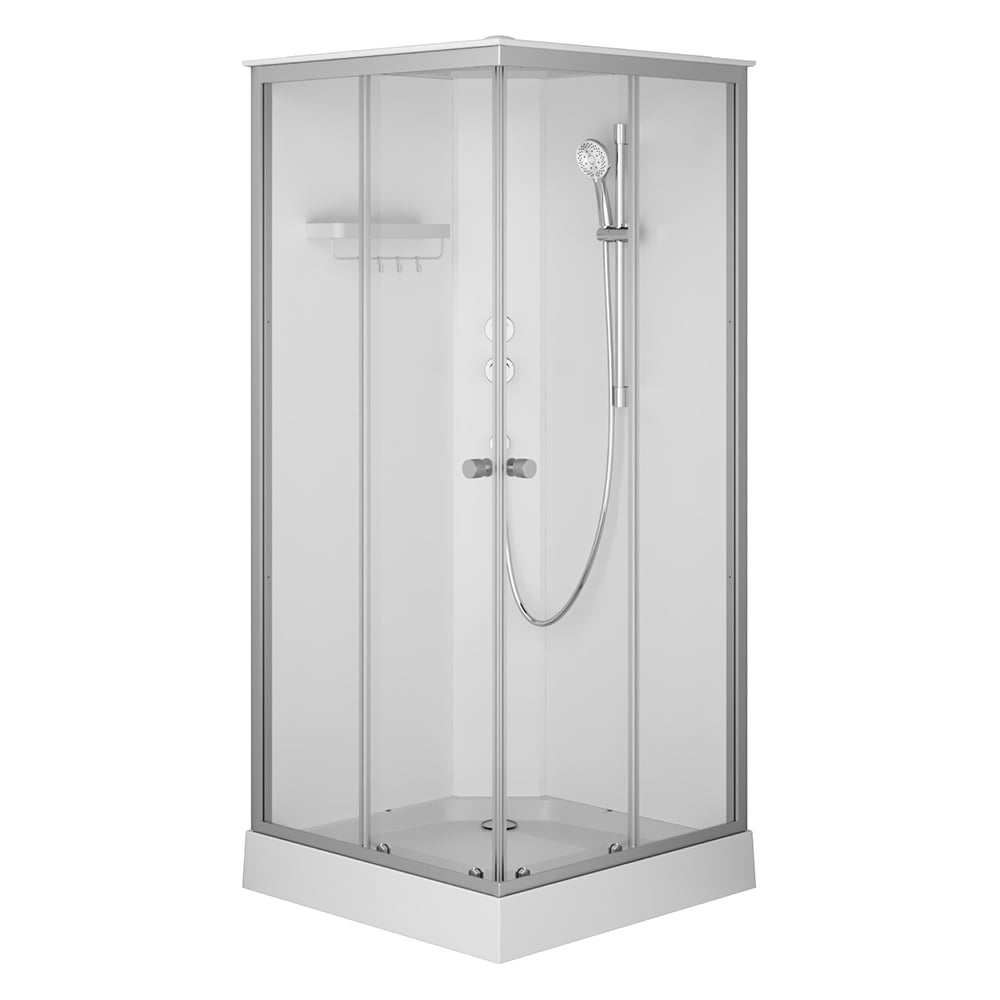 Изображение товара Душевая кабина AM.PM X-Joy Square 90x90, профиль матовый хром, стекло прозрачное W94C-403-090MT