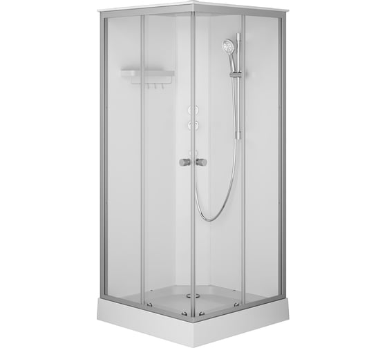 Изображение товара Душевая кабина AM.PM X-Joy Square 90x90, профиль матовый хром, стекло прозрачное W94C-403-090MT