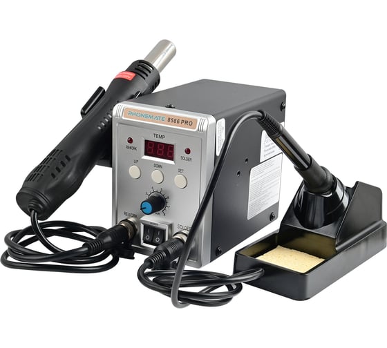 Изображение товара Станция паяльная Phonemate 8586 PRO фен+паяльник М7762606