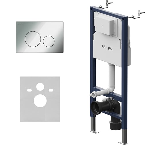 Изображение товара Инсталляция для подвесного унитаза AM.PM PrimeFit с клавишей PrimeFit L, хром глянцевый I012709.0151