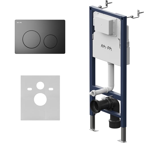 Изображение товара Инсталляция для подвесного унитаза AM.PM PrimeFit с клавишей PrimeFit L, матовый черный I012709.0138