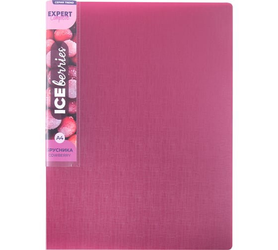 Изображение товара Папка с пружинным скоросшивателем Expert Complete Trend ICEberries A4, 700 мкм, 20 мм, 1 шт., брусника EC210520070 709179
