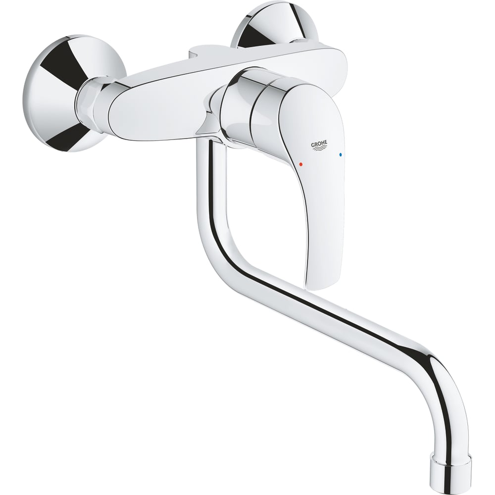 фото Однорычажный смеситель для мойки grohe eurosmart настенный монтаж 32224002