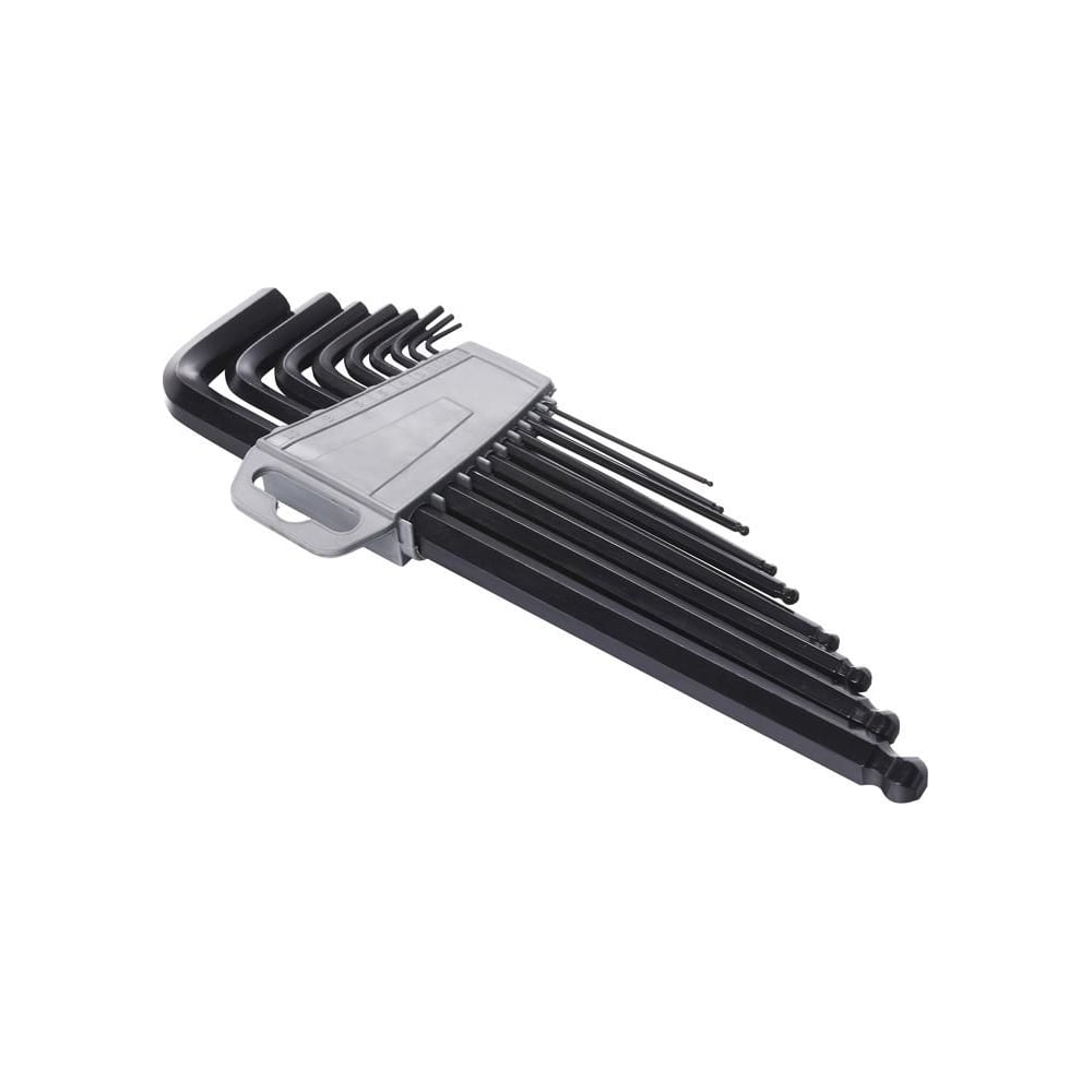 Изображение товара Набор шестигранников с длинной ручкой KENLI KL-9704 1.5, 2, 2.5, 3, 4, 5, 6, 8, 10, шаровые головки, Cr-V HQ-0016062