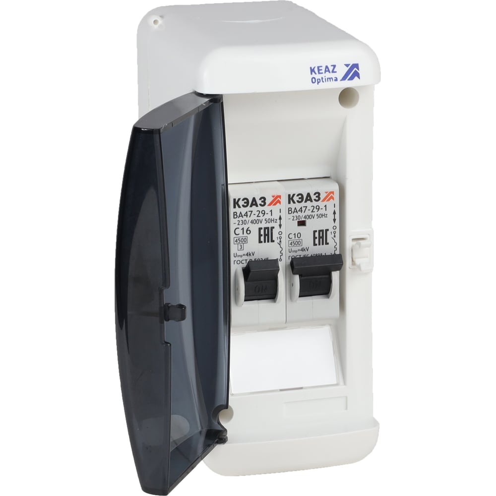 Изображение товара Щит распределительный НКУ ЩР16А-UNK-02 1x1C10 1xC16 навесной белый