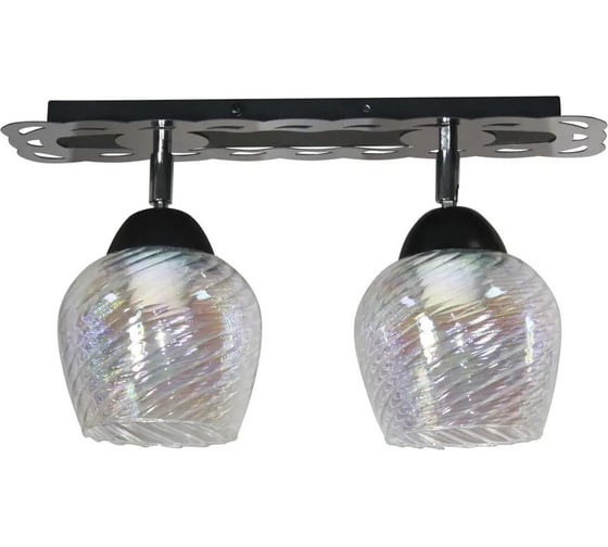 Изображение товара Светильник настенно-потолочный ЭЛЕТЕХ Кира 121 черн.муар хром НПБ 01-2x60-141 [ИМ] Светильник потолочный 1005404973