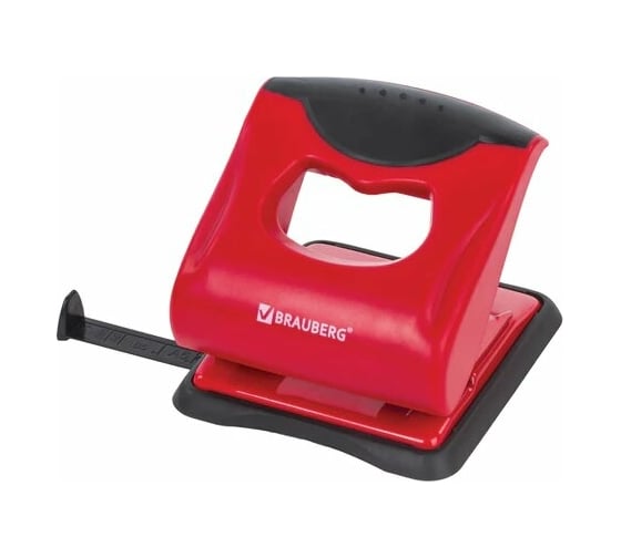 Изображение товара Дырокол BRAUBERG JET PRO до 30 листов, красный/черный 228601