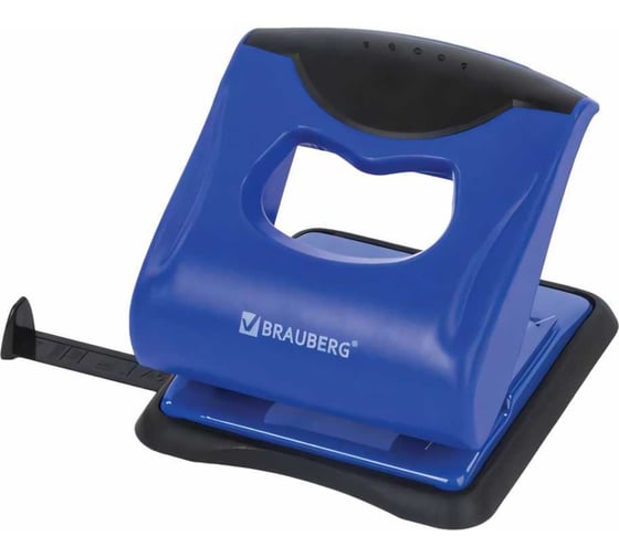 Изображение товара Дырокол BRAUBERG JET PRO до 30 листов, синий/черный 228600