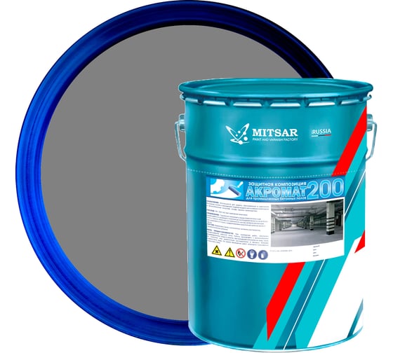 Изображение товара Краска Акромат 200, защитная композиция /25 кг/ серый 981