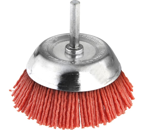 Изображение товара Кордщетка чашеобразная с хвостовиком Flex 207-216 (75 мм; d6; нейлон) HAMMER 62132