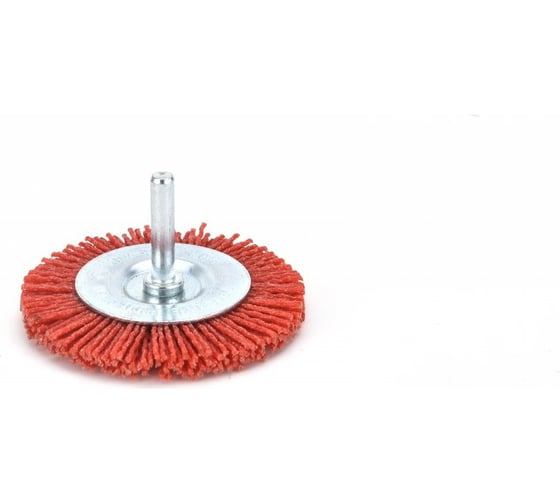 Изображение товара Щетка дисковая прямая со шпилькой 75 мм, нейлоновая HOEGERT TECHNIK HT7D747
