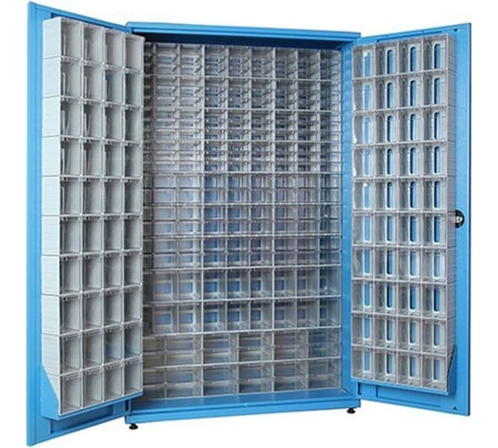 Изображение товара Шкаф Sembol Plastik TDK1 комплект/275 ящиков, 1150x400x1830 мм, синий 25011