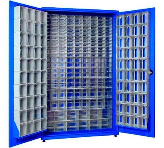 Изображение товара Шкаф Sembol Plastik TDK1 комплект/275 ящиков, 1150x400x1830 мм, голубой 20153