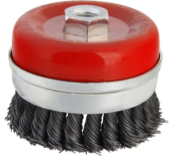 Изображение товара Кордщетка чашеобразная усиленная кольцом Flex 207-111 (85 мм; M14; витая проволока) для УШМ HAMMER 32450