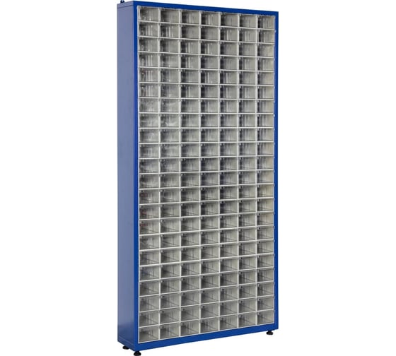 Изображение товара Шкаф Sembol Plastik TMD1 синий, комплект/154 ящика, 915x205x1860 мм 20159