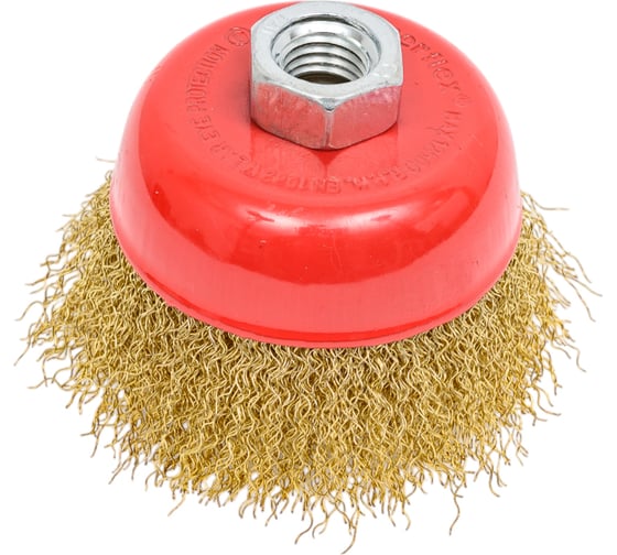 Изображение товара Кордщетка чашеобразная Flex 207-102 (75 мм; M14; гофрированная латунированная проволока) для УШМ HAMMER 32434