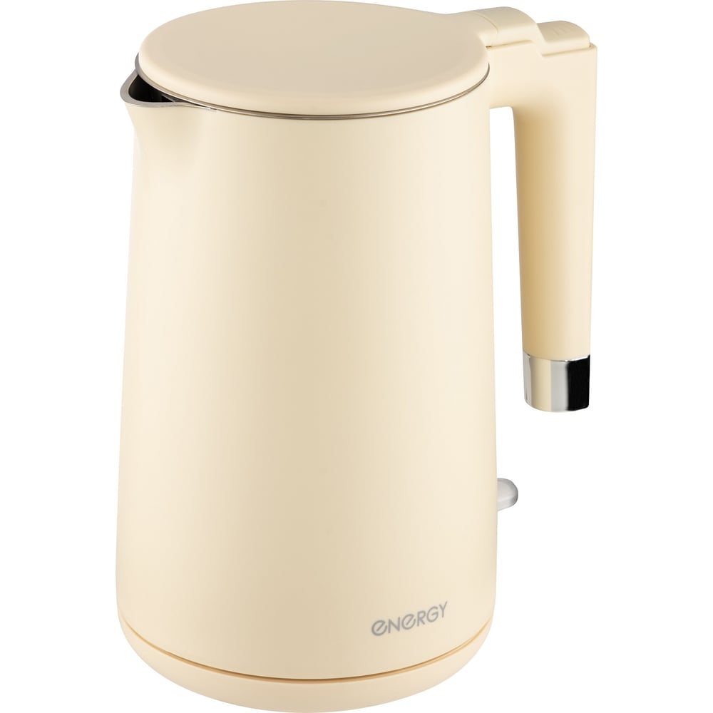 Изображение товара Электрический чайник ENERGY E-215 с объемом 1.7 л бежевый двойной корпус автоматическая крышка