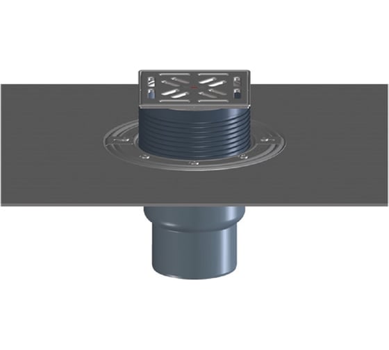 Изображение товара Трап для балконов и террас HL с полимербитумным полотном, с вертикальным выпуском, DN/75/110 3100TH