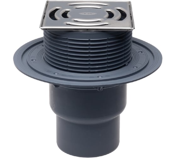 Изображение товара Трап для балконов и террас с решеткой КЛИК-КЛАК, с вертикальным выпуском DN75/110 HL 3100T