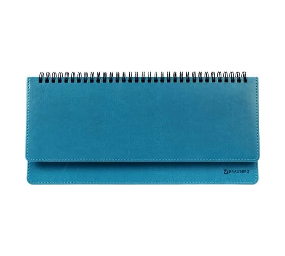 Изображение товара Недатированный планинг BRAUBERG Rainbow 305x140 мм, кожзам, бирюзовый 111700