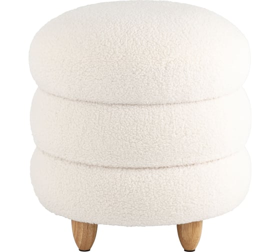 Изображение товара Пуф Стул Груп Винни L с ящиком, тедди, белый 22A1316 HY-3