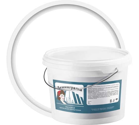 Изображение товара Фасадная в/д краска ЛЕНИНГРАДКА 15 кг, белая УТ000003728
