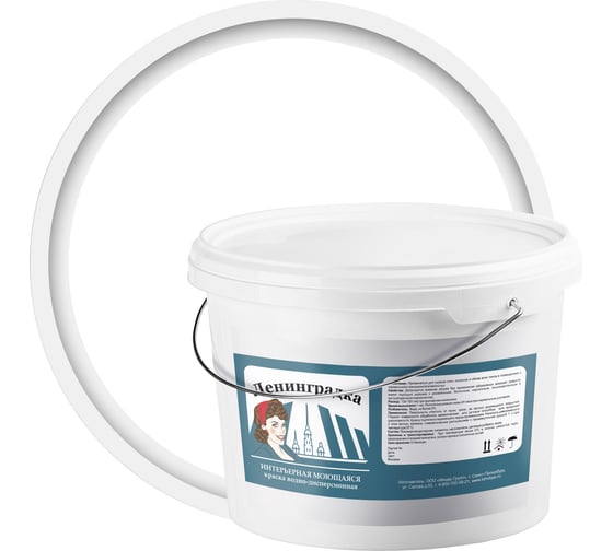 Изображение товара Моющаяся в/д краска Ленинградка 15 кг, белая УТ000004209