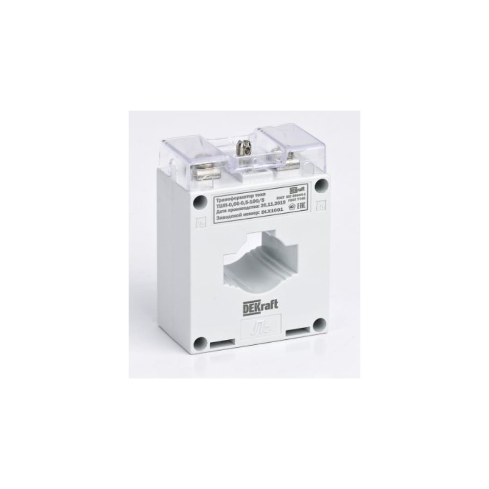 Изображение товара Трансформатор тока DEKraft ТШП-0.66 0.5S 100/5 5В.А d30мм