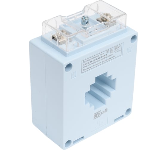 Изображение товара Трансформатор тока DEKraft ТШП-0.66, 0.5 S, 250/5, 5 ВА, D 30 мм 50105DEK