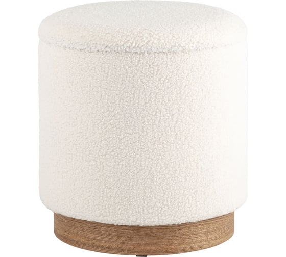 Изображение товара Пуф Стул Груп Холли S, с ящиком, тедди, белый 21B810SJ-3A-HY-3