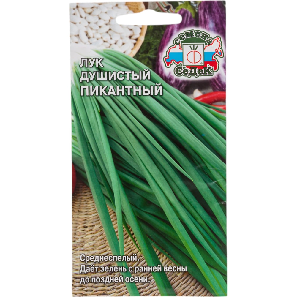 Лук СеДек Пикантный душистый, среднеспелый, полуострый, луково-чесночный вкус, 30-35 см, евро, 0.5 г 16394