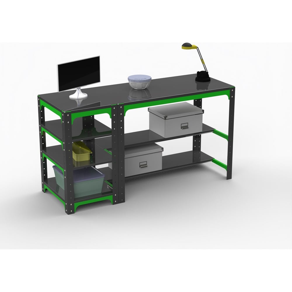 Изображение товара Металлический стол ООО Металекс KIT 750x1600x500 с боковыми полками