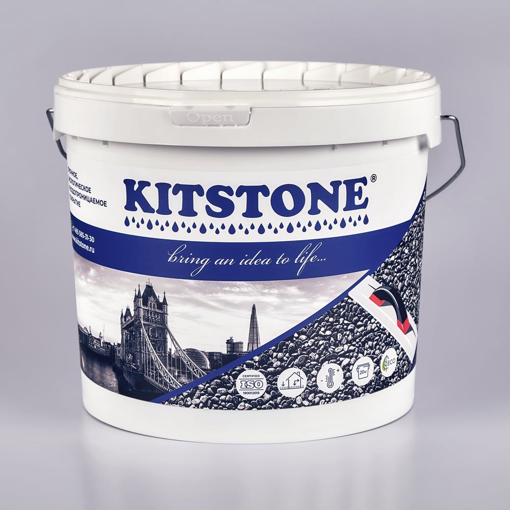 Декоративное покрытие Kitstone соль гималайская галька фракция 50 100мм 2 кг ведро