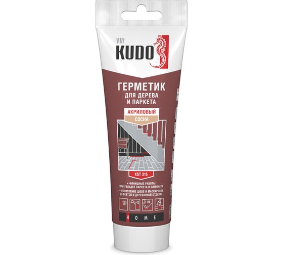 Изображение товара Герметик акриловый для дерева и паркета KUDO сосна, в тюбике 180 мл KST-315
