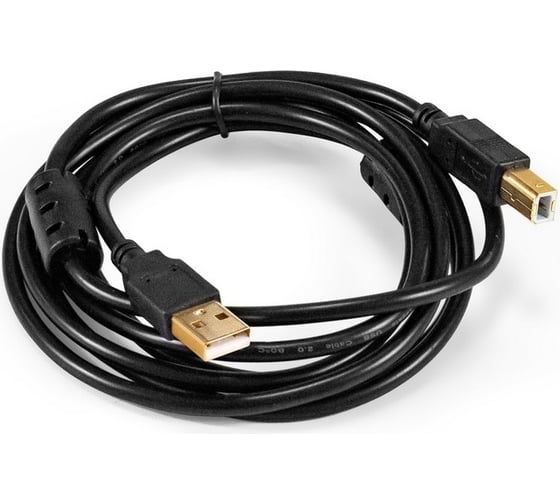 Изображение товара Кабель ExeGate USB 2.0 EX-CCF-USB2-AMBM-2.0 Am Bm, 2,0м, 2 фильтра 294747