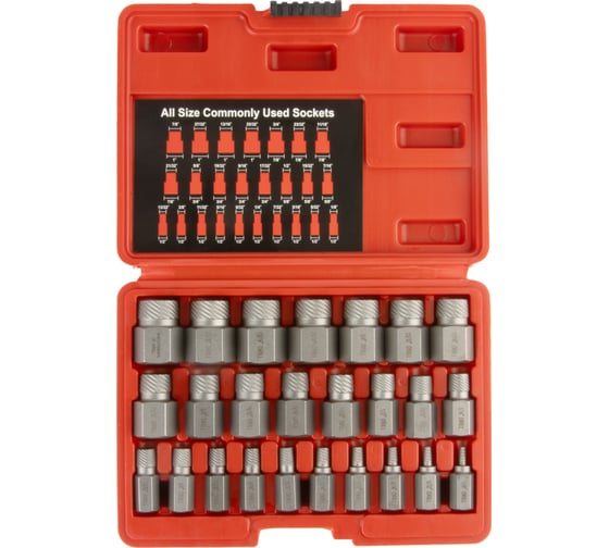 Изображение товара Набор экстракторов для сломанного крепежа WIEDERKRAFT WDK-214035