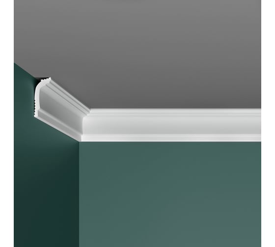 Изображение товара Потолочный плинтус для натяжных потолков ПРАЙМДЕКОР XPS профиль N-60 длина 2м 14900