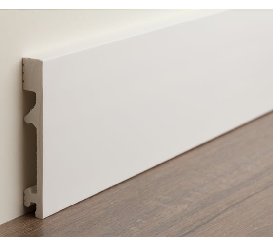 Изображение товара Плинтус UHD POLYMER Волшебная палочка 1 UHD 28/100С 99x15x2000 Белый под покраску УТ000080890