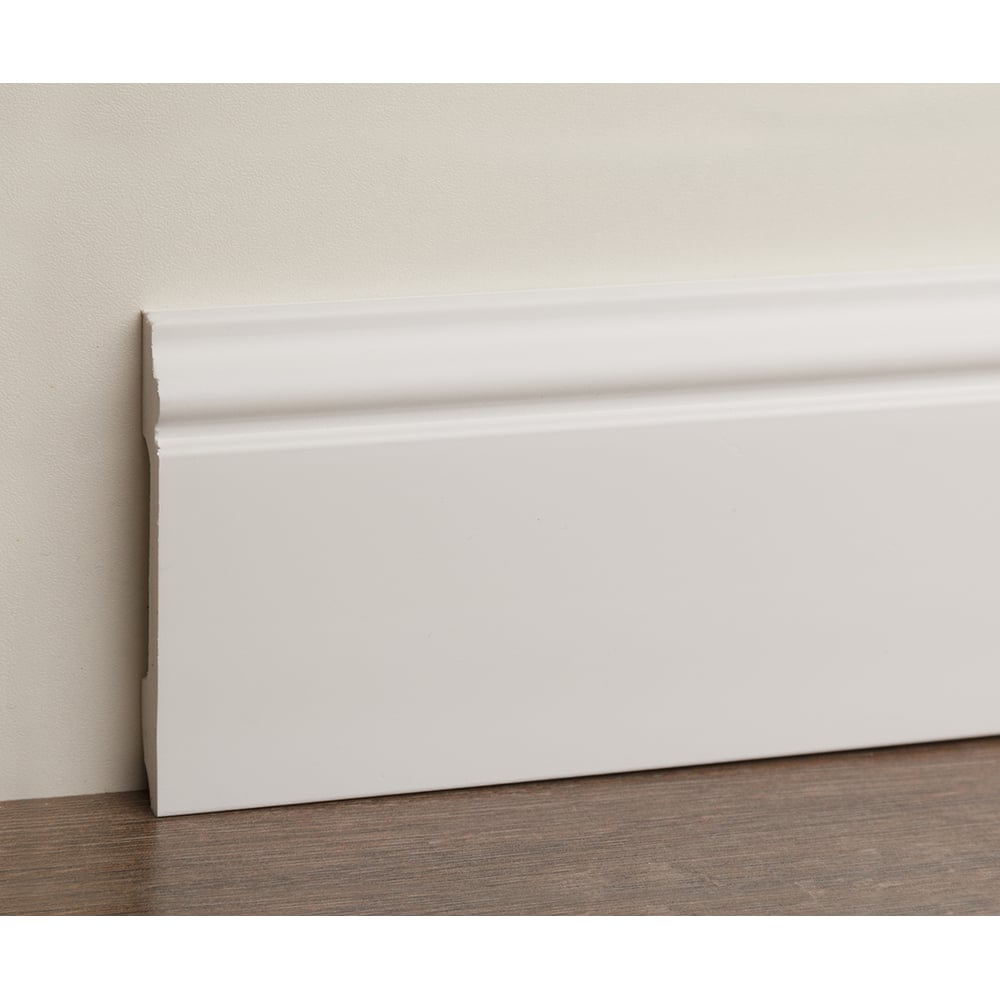 Изображение товара Плинтус UHD POLYMER 1 UHD 01/80 80x12x2000 Белый под покраску УТ000080883