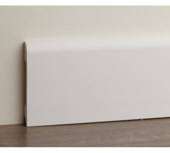 Изображение товара Плинтус UHD POLYMER 1 UHD 05/80 80x13x2000 Белый под покраску УТ000080886
