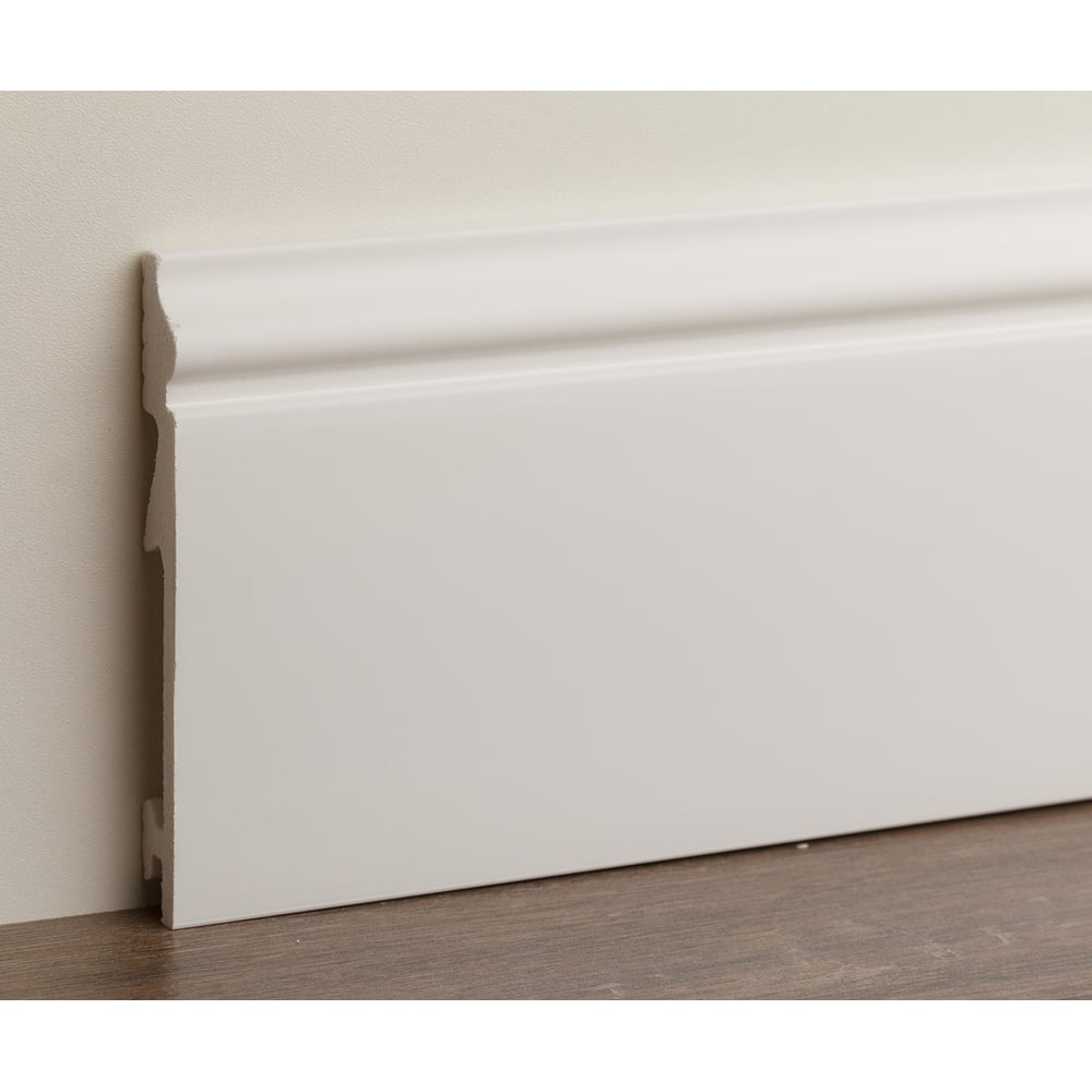 Изображение товара Плинтус UHD POLYMER 1 UHD 06/105C 105x14x2000 Белый под покраску