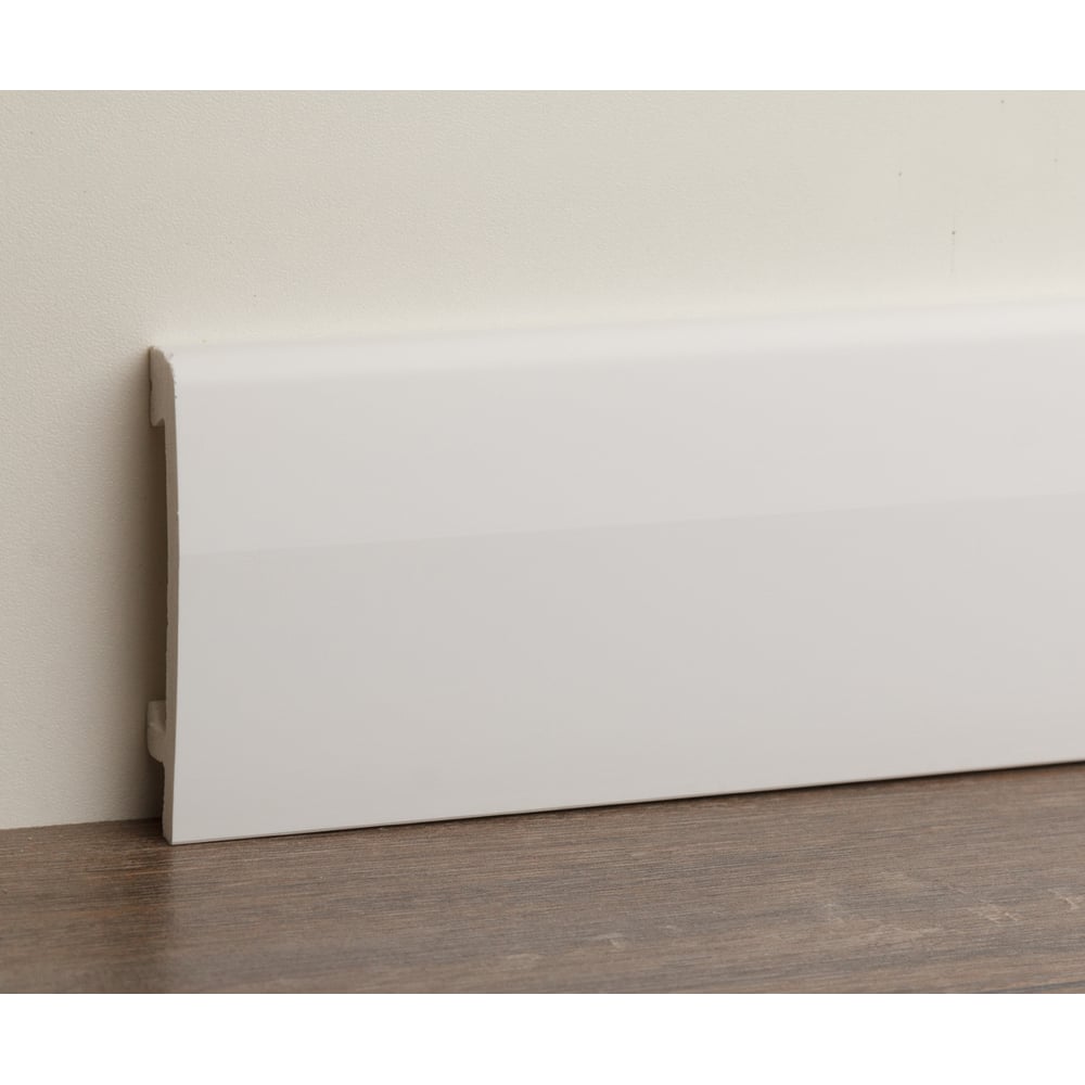 Изображение товара Плинтус UHD POLYMER 1 UHD 03/70C 70x14x2000 Белый под покраску УТ000080885