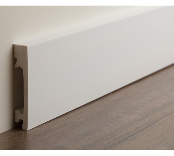 Изображение товара Плинтус UHD POLYMER 1 UHD 19/80С 80x15x2000 Белый под покраску УТ000080889