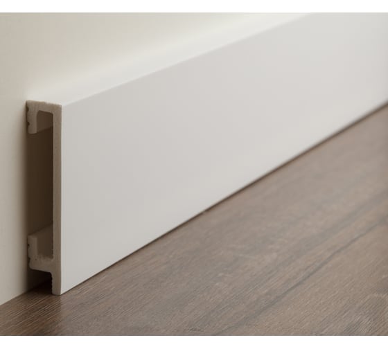 Изображение товара Плинтус UHD POLYMER 1 UHD 46/80 80x16x2000 Белый под покраску УТ000080892