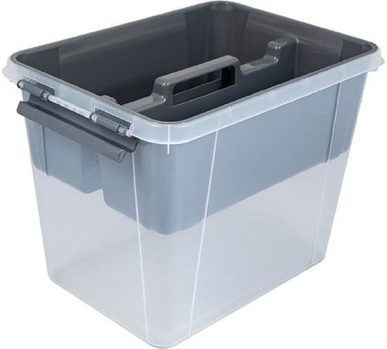 Изображение товара Ящик ПОЛИМЕРБЫТ ПРОФИ 25 л, с вкладышем 410х295х312 4350901