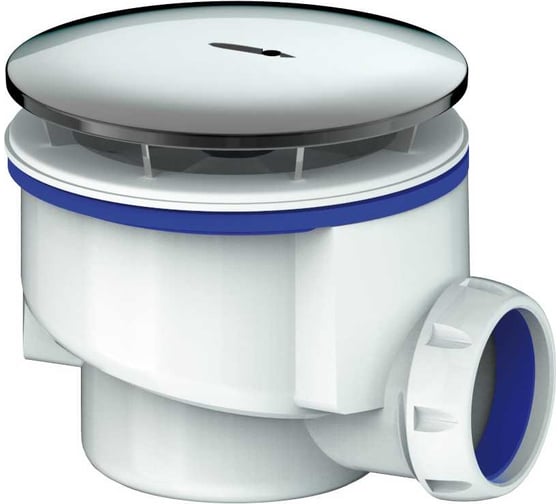 Изображение товара Сифон для душевого поддона Unicorn хромированный выпуск Ø 115, без отвода, высота сифона 11 см G412H