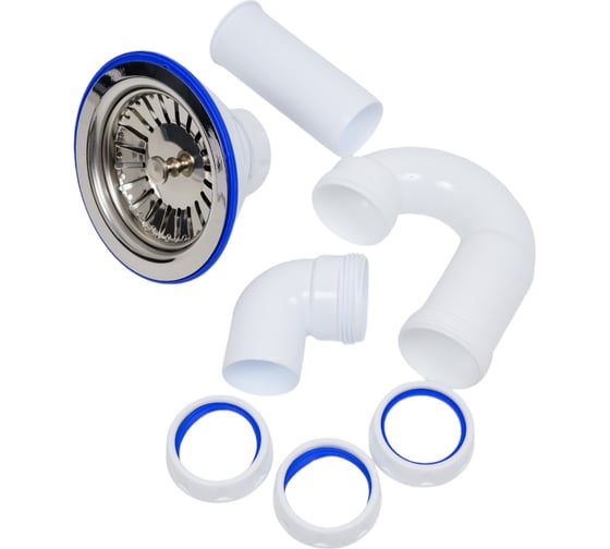 Изображение товара Сифон для мойки Unicorn прямоточный выпуском 3 1/2" на (Ø 40),нержавеющая чашка Ø 112, без перелива, без отвода Y412