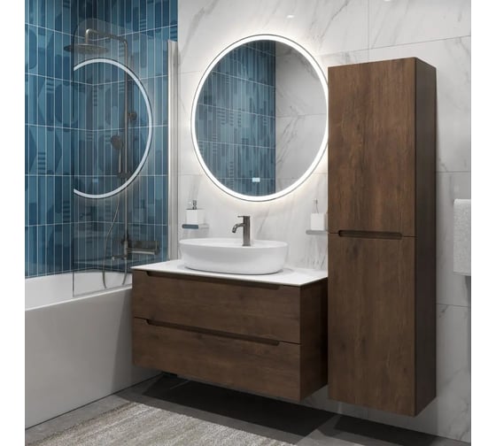 Изображение товара Тумба подвесная со столешницей и накладной раковиной BelBagno ETNA 100 ETNA100RW-KEPBO-1346-SET