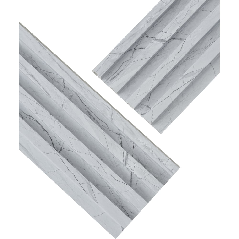 Изображение товара Реечные панели LAKO 10 шт ПВХ Мрамор светлый 1000x160x23мм интерьерные